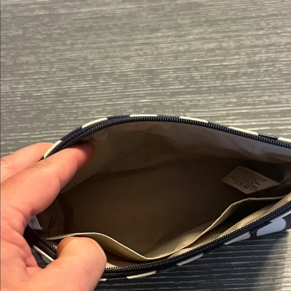 Kate Spade Navy and White Lemon Print Cosmetic Case - Picture 6 of 9